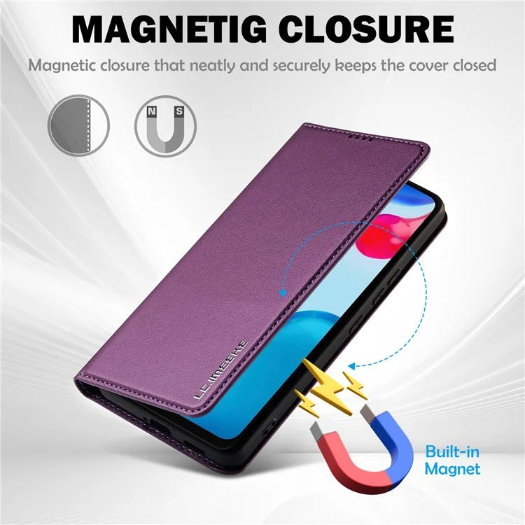 LC.IMEEKE L1 Series for Xiaomi Redmi Note 12S 4G / Note 11S 4G / Note 11 4G (Qualcomm) Case PU Leather Wallet Stand Phone Cover