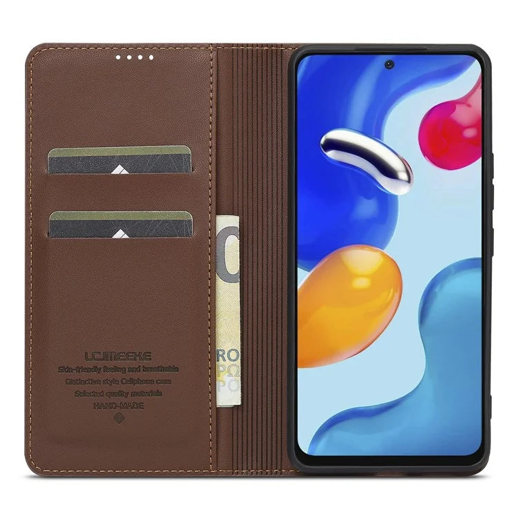 LC.IMEEKE L1 Series for Xiaomi Redmi Note 12S 4G / Note 11S 4G / Note 11 4G (Qualcomm) Case PU Leather Wallet Stand Phone Cover