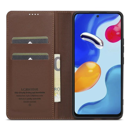 LC.IMEEKE L1 Series for Xiaomi Redmi Note 12S 4G / Note 11S 4G / Note 11 4G (Qualcomm) Case PU Leather Wallet Stand Phone Cover