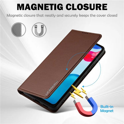 LC.IMEEKE L1 Series for Xiaomi Redmi Note 12S 4G / Note 11S 4G / Note 11 4G (Qualcomm) Case PU Leather Wallet Stand Phone Cover