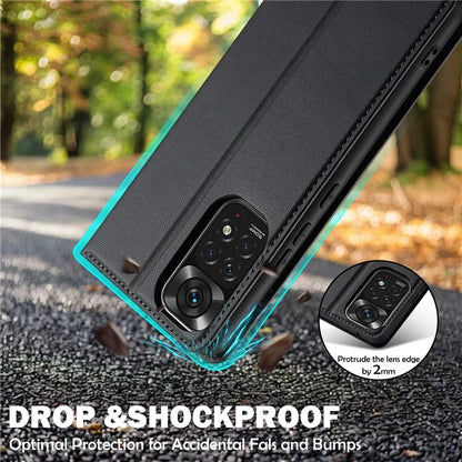 LC.IMEEKE L1 Series for Xiaomi Redmi Note 12S 4G / Note 11S 4G / Note 11 4G (Qualcomm) Case PU Leather Wallet Stand Phone Cover