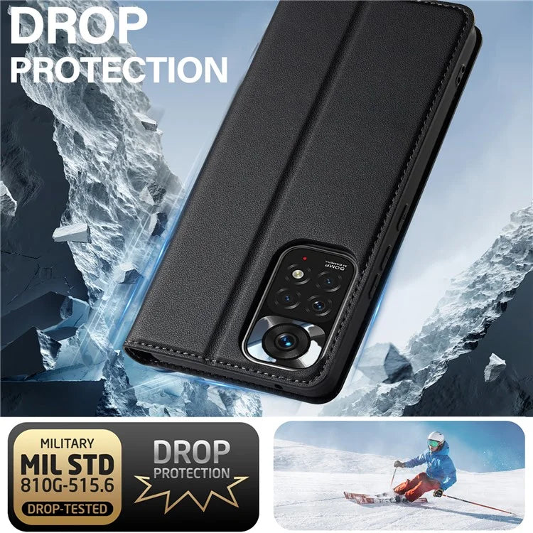 LC.IMEEKE L1 Series for Xiaomi Redmi Note 12S 4G / Note 11S 4G / Note 11 4G (Qualcomm) Case PU Leather Wallet Stand Phone Cover
