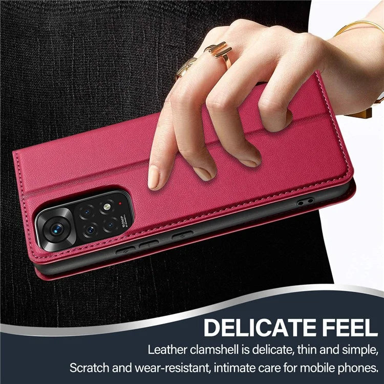 LC.IMEEKE L1 Series for Xiaomi Redmi Note 12S 4G / Note 11S 4G / Note 11 4G (Qualcomm) Case PU Leather Wallet Stand Phone Cover