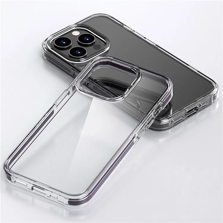 For iPhone 16 Pro Case TPU+PC+TPE Anti-Scratch Clear Phone Cover