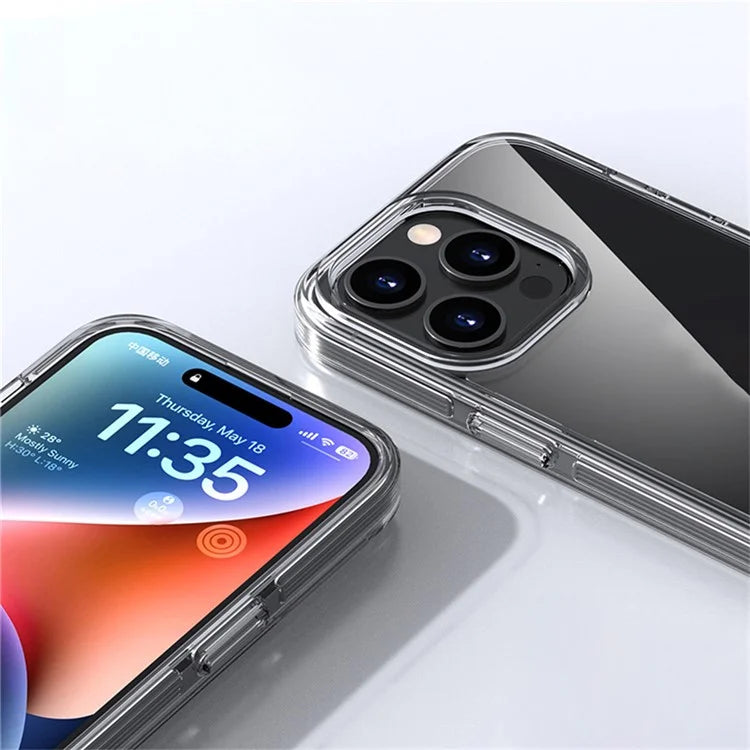 For iPhone 16 Pro Case TPU+PC+TPE Anti-Scratch Clear Phone Cover
