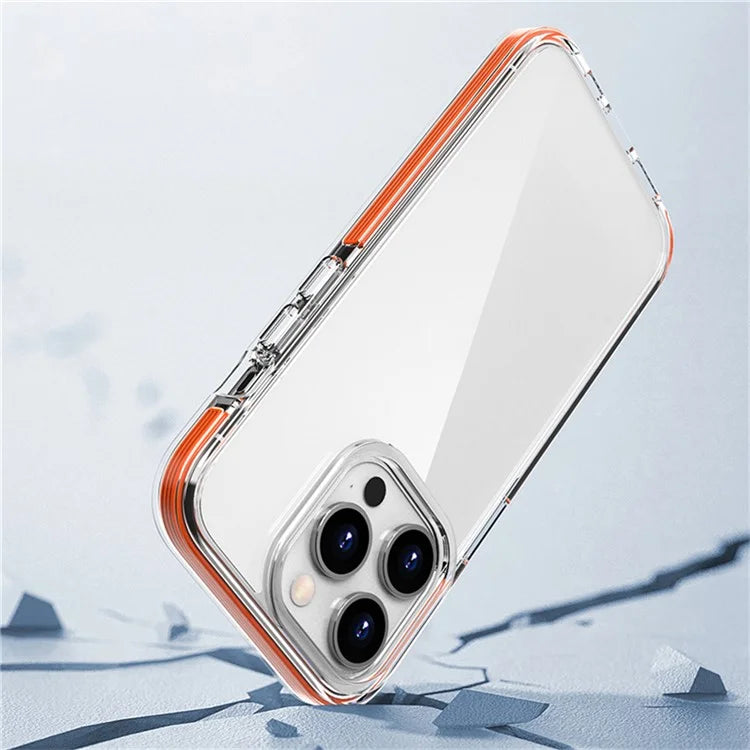 For iPhone 16 Pro Case TPU+PC+TPE Anti-Scratch Clear Phone Cover