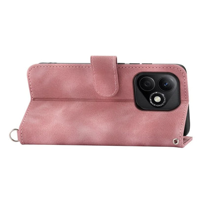 For Honor X60i 5G Case Flower Pattern PU Leather Wallet Phone Cover with Strap