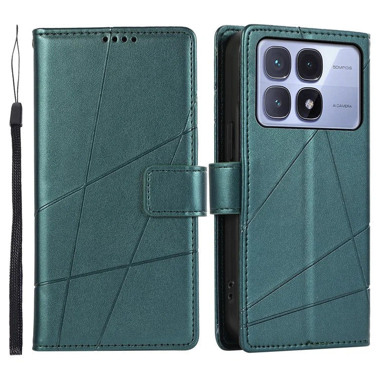 DF-06 For Xiaomi Redmi K70 Ultra Phone Case Leather Flip Wallet Cover Line Imprint