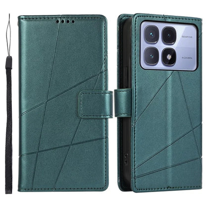 DF-06 For Xiaomi Redmi K70 Ultra Phone Case Leather Flip Wallet Cover Line Imprint