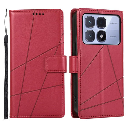 DF-06 For Xiaomi Redmi K70 Ultra Phone Case Leather Flip Wallet Cover Line Imprint