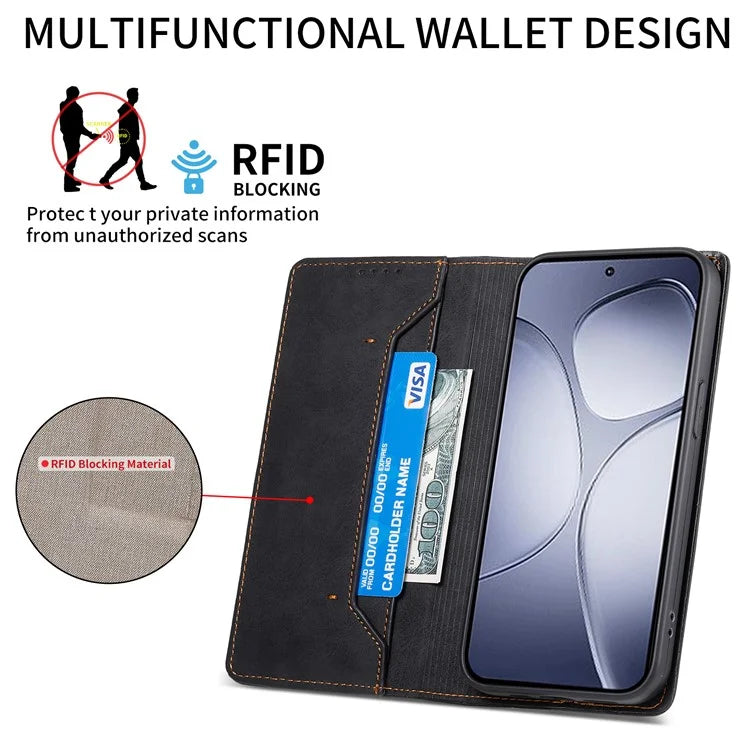 DF-05 For Xiaomi Redmi K70 Ultra Wallet Case RFID Blocking PU Leather Phone Cover