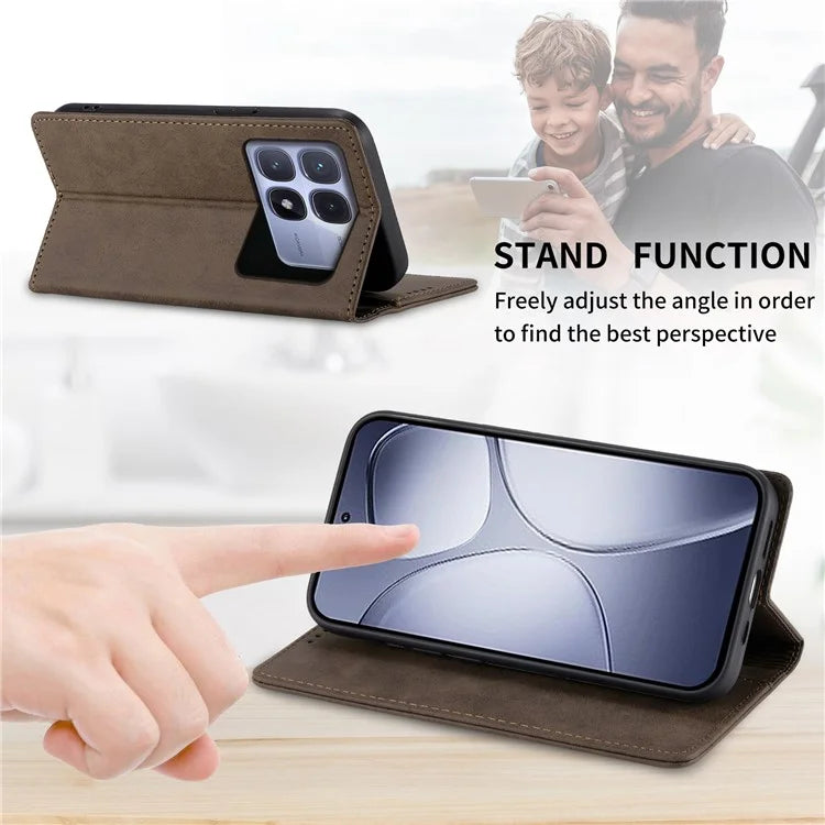 DF-05 For Xiaomi Redmi K70 Ultra Wallet Case RFID Blocking PU Leather Phone Cover