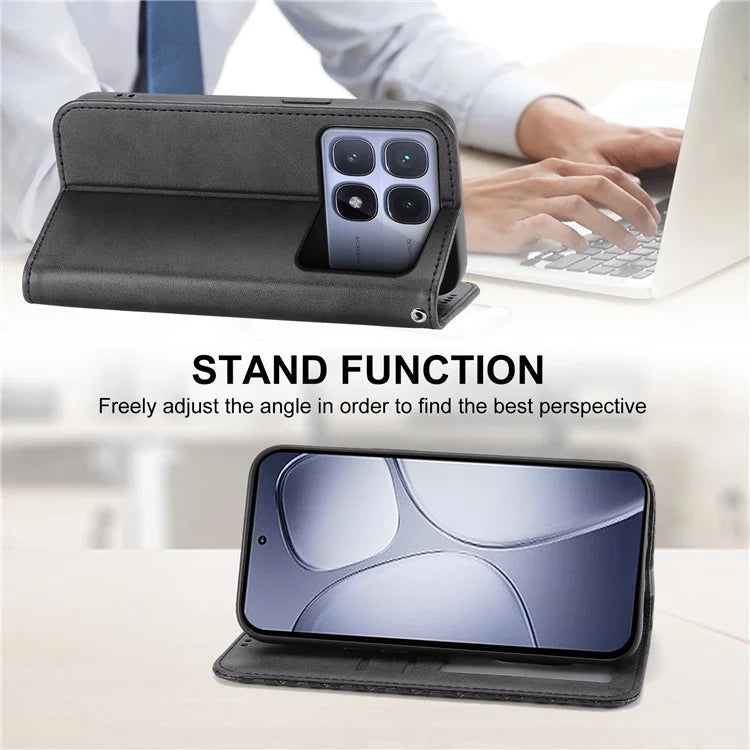 For Xiaomi Redmi K70 Ultra Case Calf Texture PU Leather Phone Cover with Wallet