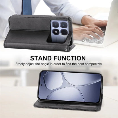 For Xiaomi Redmi K70 Ultra Case Calf Texture PU Leather Phone Cover with Wallet