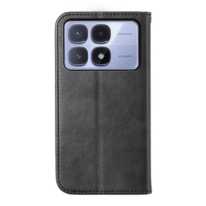 For Xiaomi Redmi K70 Ultra Case Calf Texture PU Leather Phone Cover with Wallet
