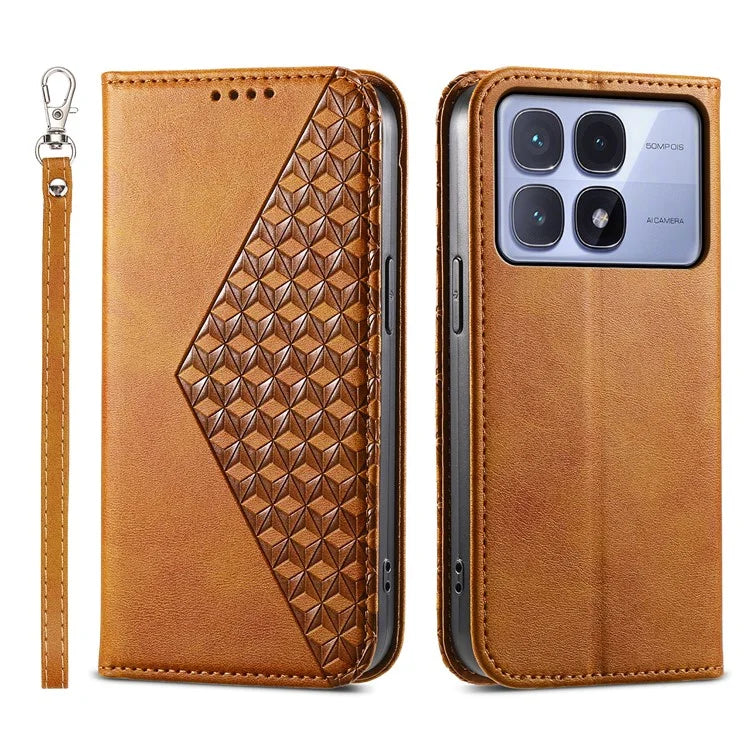 For Xiaomi Redmi K70 Ultra Case Calf Texture PU Leather Phone Cover with Wallet