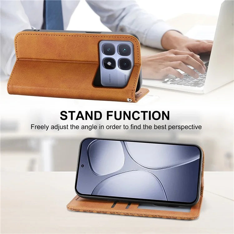 For Xiaomi Redmi K70 Ultra Case Calf Texture PU Leather Phone Cover with Wallet