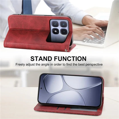 For Xiaomi Redmi K70 Ultra Case Calf Texture PU Leather Phone Cover with Wallet