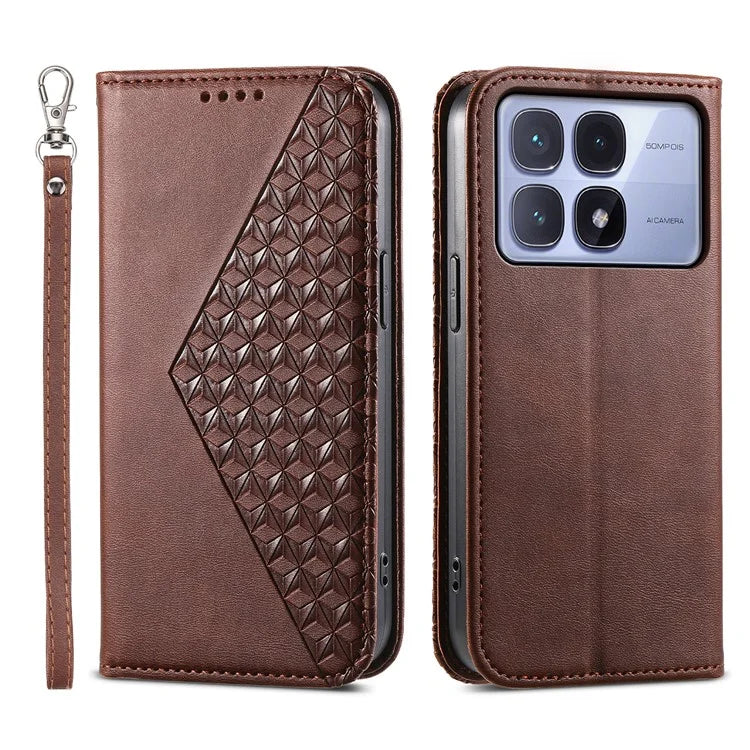For Xiaomi Redmi K70 Ultra Case Calf Texture PU Leather Phone Cover with Wallet