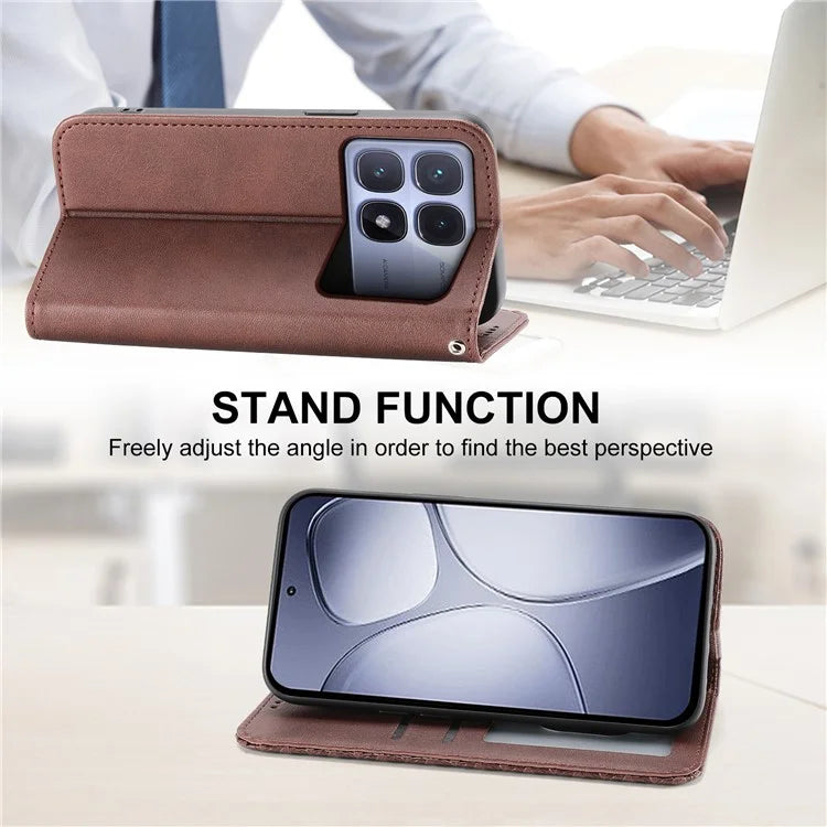 For Xiaomi Redmi K70 Ultra Case Calf Texture PU Leather Phone Cover with Wallet