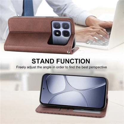 For Xiaomi Redmi K70 Ultra Case Calf Texture PU Leather Phone Cover with Wallet