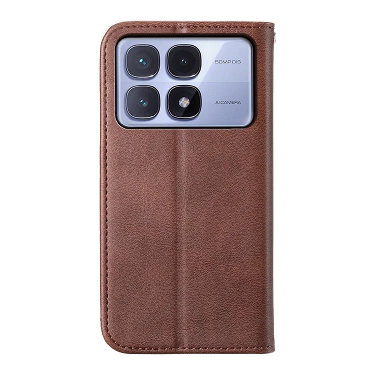 For Xiaomi Redmi K70 Ultra Case Calf Texture PU Leather Phone Cover with Wallet