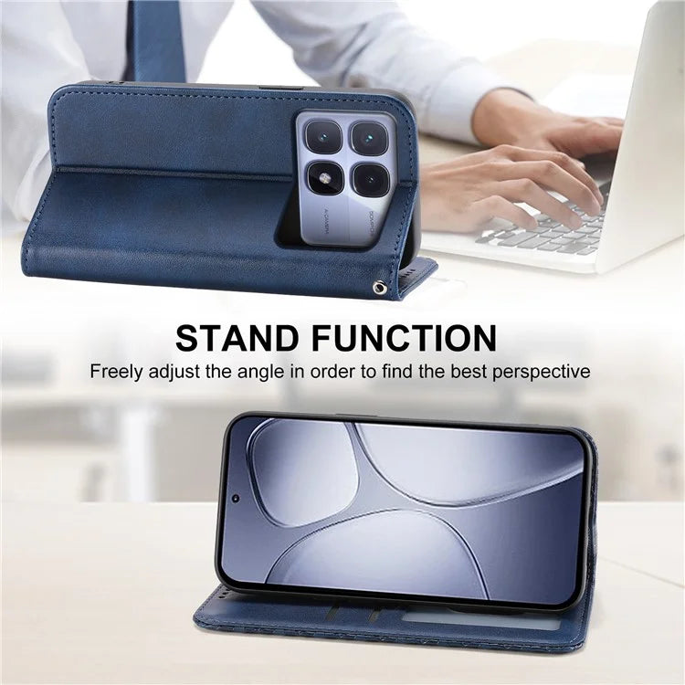 For Xiaomi Redmi K70 Ultra Case Calf Texture PU Leather Phone Cover with Wallet