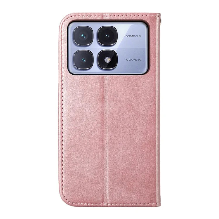 For Xiaomi Redmi K70 Ultra Case Calf Texture PU Leather Phone Cover with Wallet
