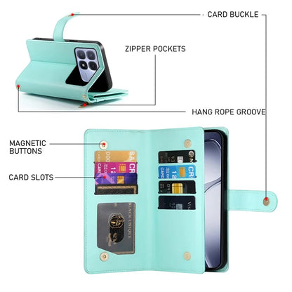 DF-011 For Xiaomi Redmi K70 Ultra Case Zipper Pocket Wallet Leather Phone Cover with Straps