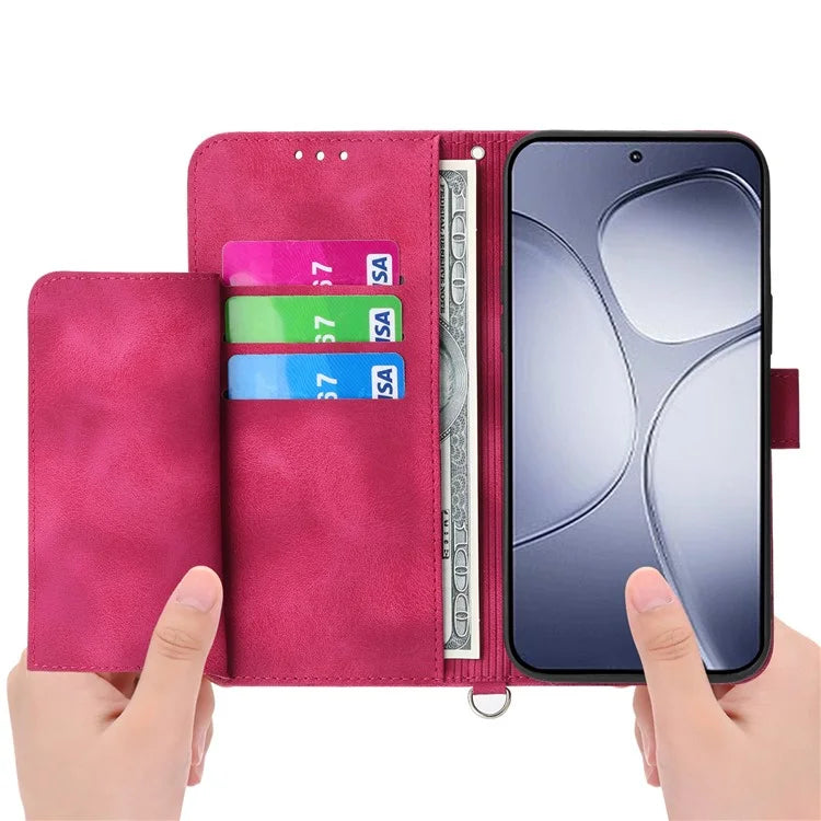 For Xiaomi Redmi K70 Ultra Case Flower Pattern PU Leather Wallet Phone Cover with Strap
