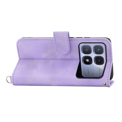 For Xiaomi Redmi K70 Ultra Case Flower Pattern PU Leather Wallet Phone Cover with Strap