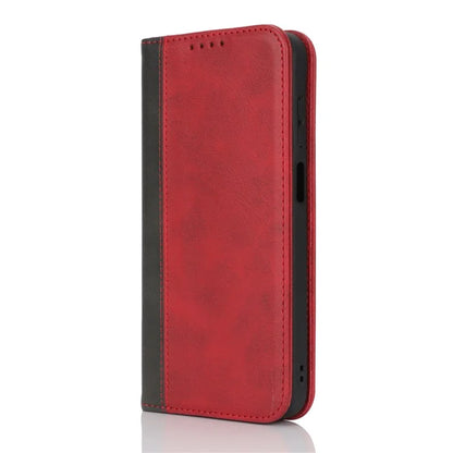 For Samsung Galaxy A15 5G Case Calf Texture 3 Card Slots Color Splicing Leather Phone Cover