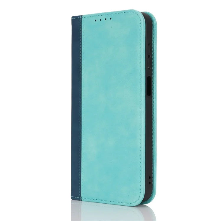 For Samsung Galaxy A15 5G Case Calf Texture 3 Card Slots Color Splicing Leather Phone Cover