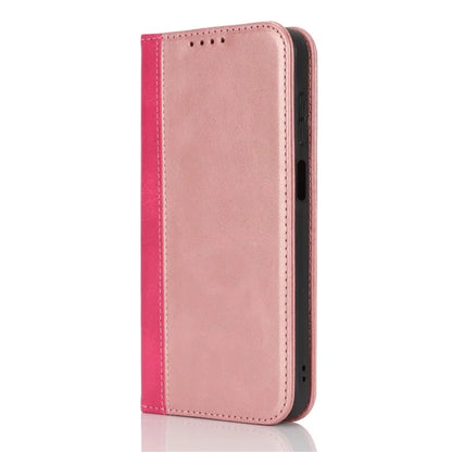 For Samsung Galaxy A15 5G Case Calf Texture 3 Card Slots Color Splicing Leather Phone Cover