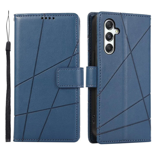 DF-06 For Samsung Galaxy M35 5G Phone Case Line Imprint Leather Wallet Cover