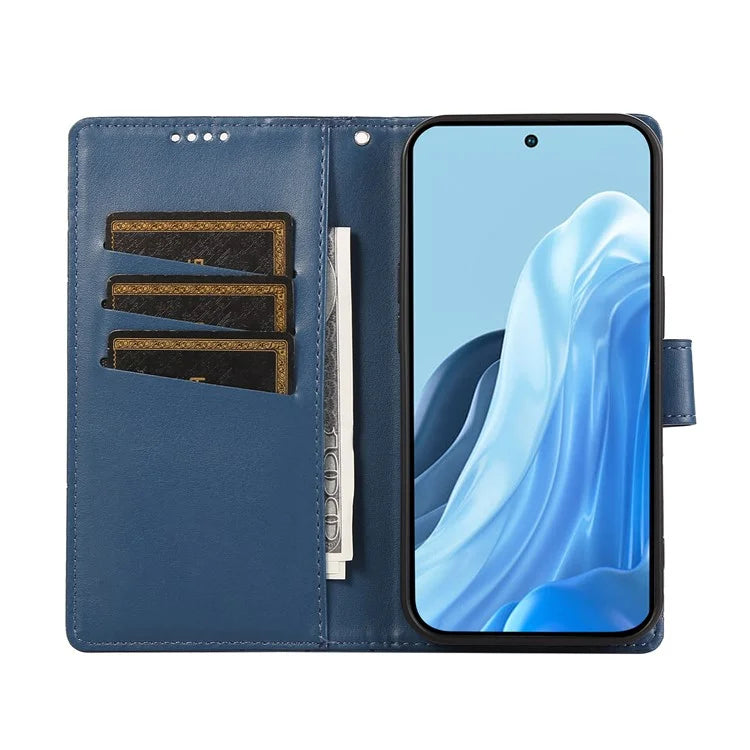 DF-06 For Samsung Galaxy M35 5G Phone Case Line Imprint Leather Wallet Cover