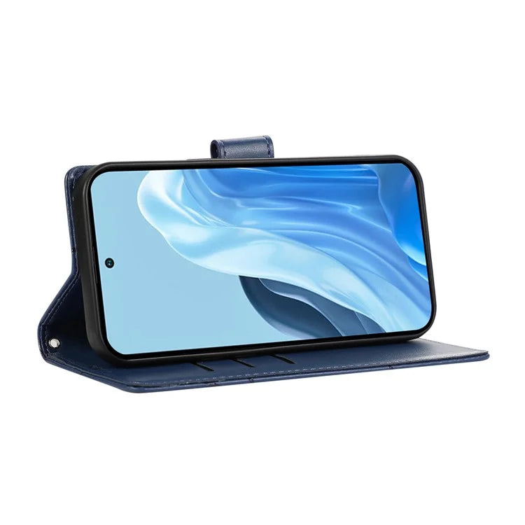 DF-06 For Samsung Galaxy M35 5G Phone Case Line Imprint Leather Wallet Cover