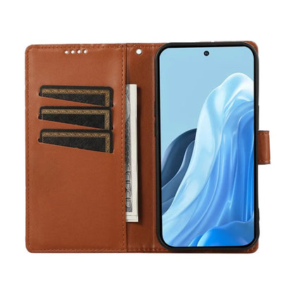 DF-06 For Samsung Galaxy M35 5G Phone Case Line Imprint Leather Wallet Cover