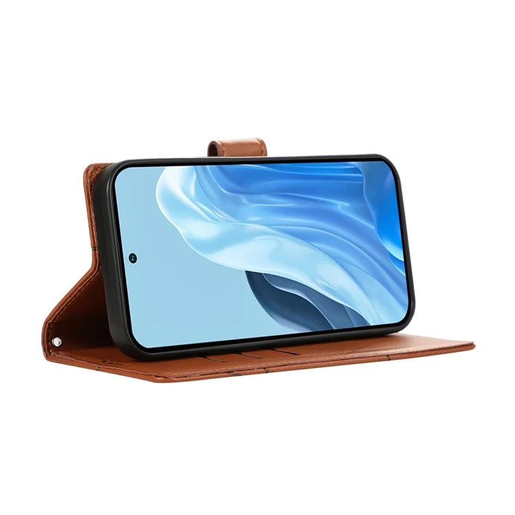 DF-06 For Samsung Galaxy M35 5G Phone Case Line Imprint Leather Wallet Cover