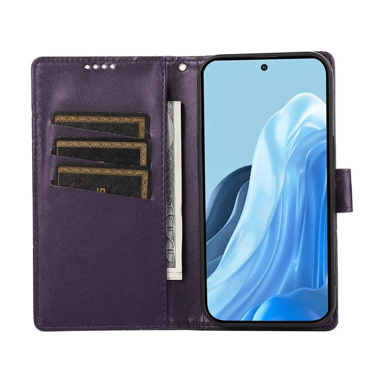 DF-06 For Samsung Galaxy M35 5G Phone Case Line Imprint Leather Wallet Cover