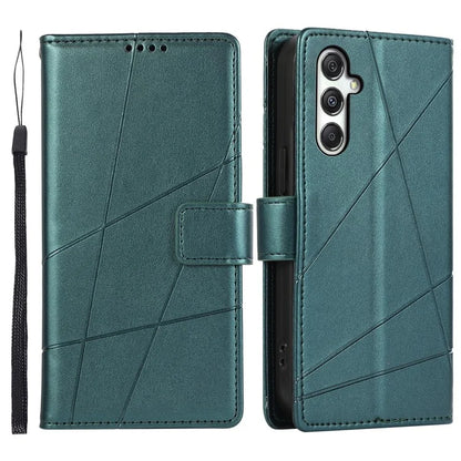 DF-06 For Samsung Galaxy M35 5G Phone Case Line Imprint Leather Wallet Cover