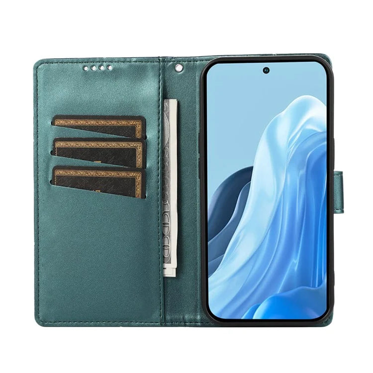 DF-06 For Samsung Galaxy M35 5G Phone Case Line Imprint Leather Wallet Cover
