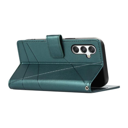 DF-06 For Samsung Galaxy M35 5G Phone Case Line Imprint Leather Wallet Cover
