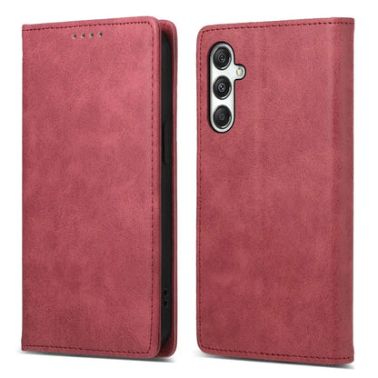 DF-05 For Samsung Galaxy M35 5G Wallet Case RFID Blocking PU Leather Phone Cover