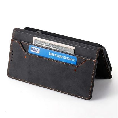 DF-05 For Samsung Galaxy M35 5G Wallet Case RFID Blocking PU Leather Phone Cover