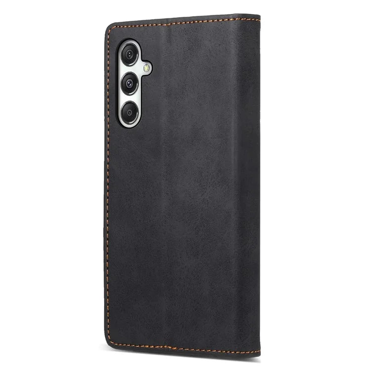 DF-05 For Samsung Galaxy M35 5G Wallet Case RFID Blocking PU Leather Phone Cover