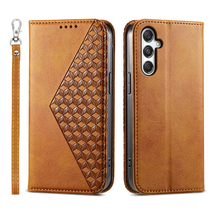 For Samsung Galaxy M35 5G Case Calf Texture PU Leather Phone Cover with Wallet