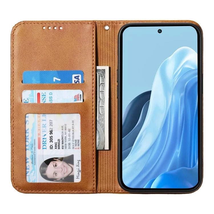 For Samsung Galaxy M35 5G Case Calf Texture PU Leather Phone Cover with Wallet