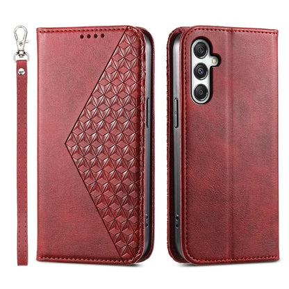 For Samsung Galaxy M35 5G Case Calf Texture PU Leather Phone Cover with Wallet