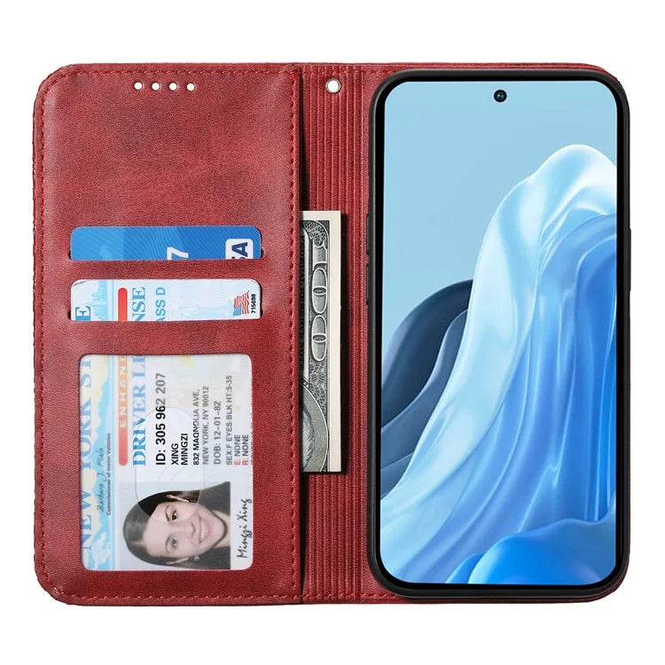For Samsung Galaxy M35 5G Case Calf Texture PU Leather Phone Cover with Wallet
